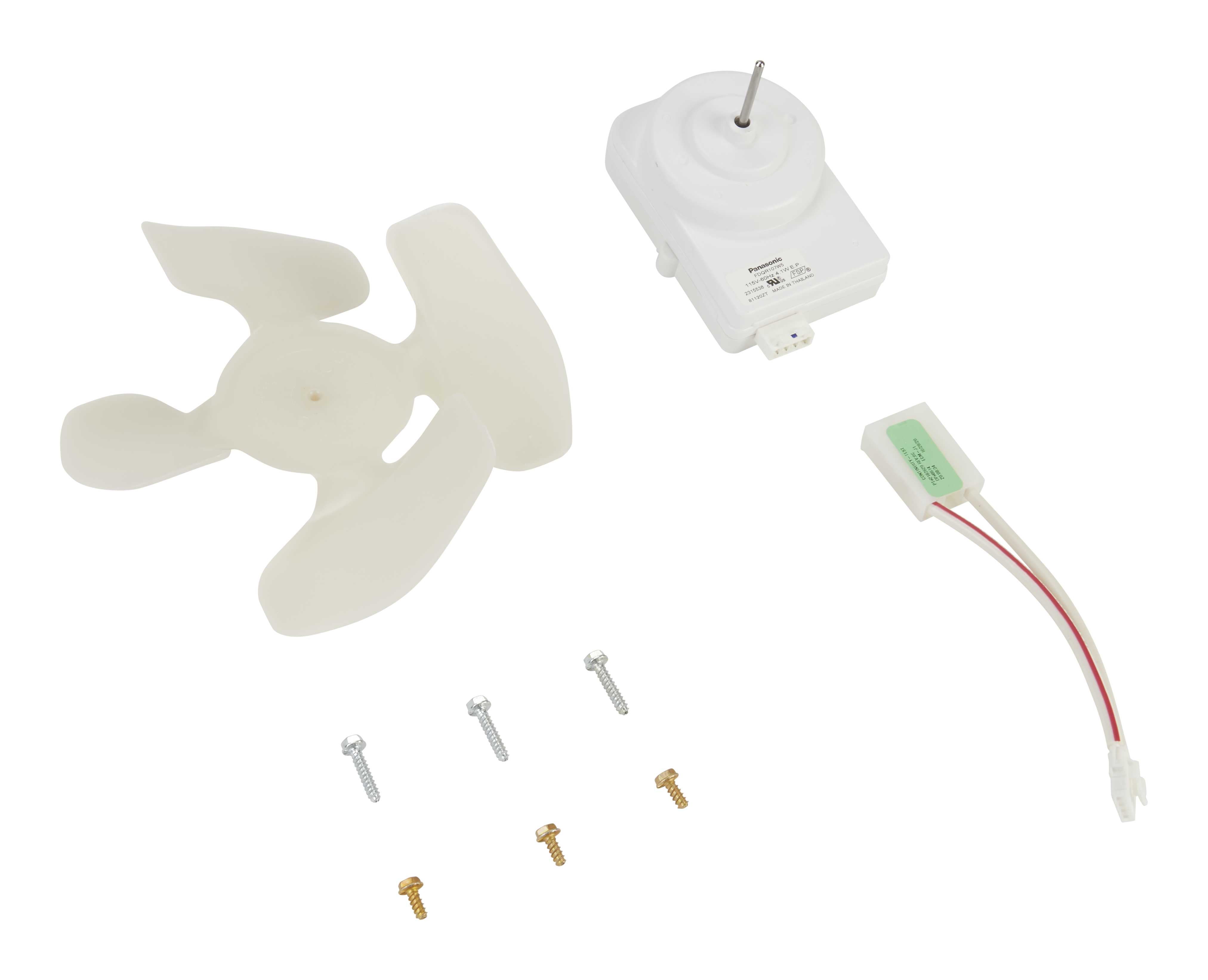 W10124096 Whirlpool Refrigerator Condenser Fan Motor Kit with Blade