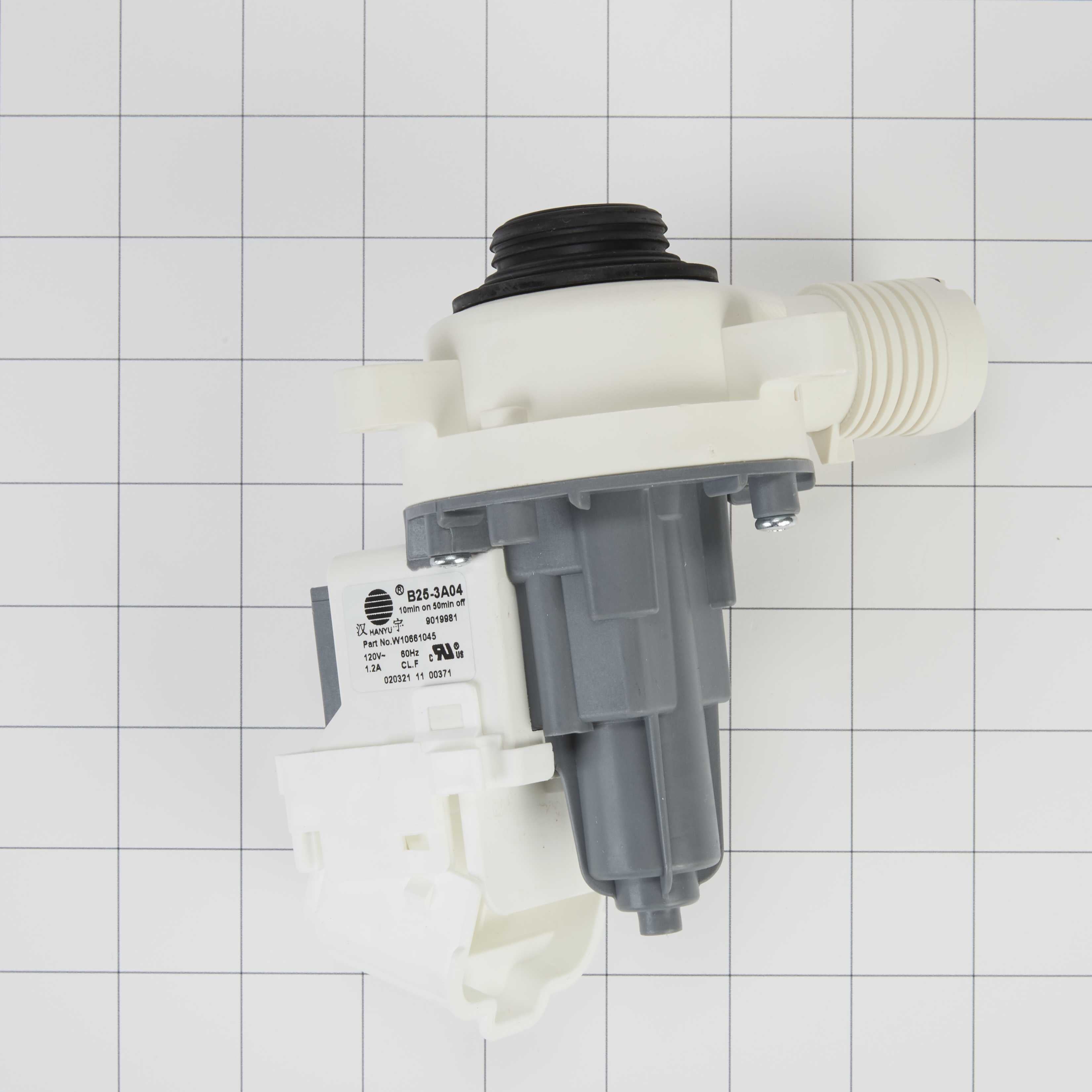 WPW10661045 Whirlpool Washer Water Drain Pump