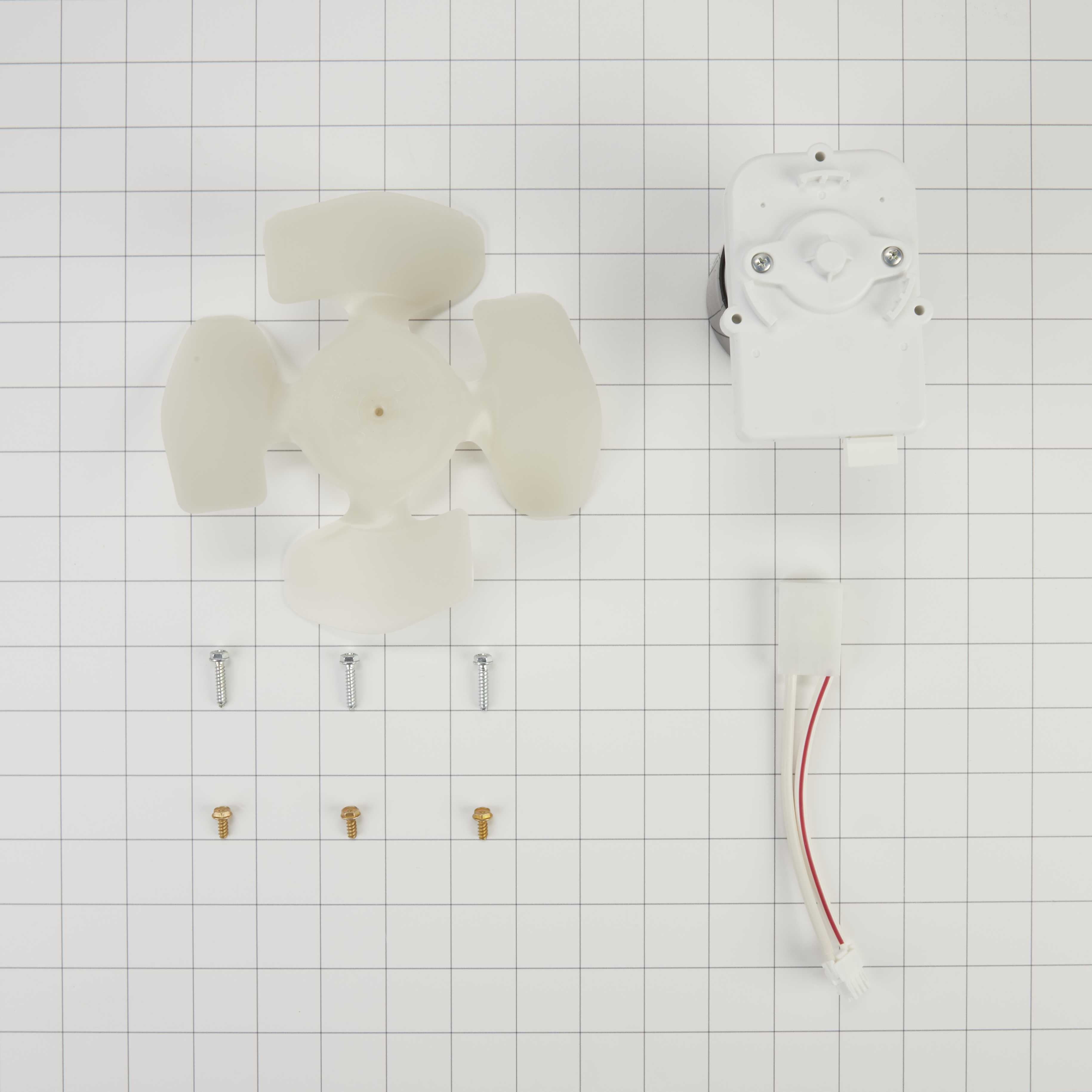 W10124096 Whirlpool Refrigerator Condenser Fan Motor Kit with Blade