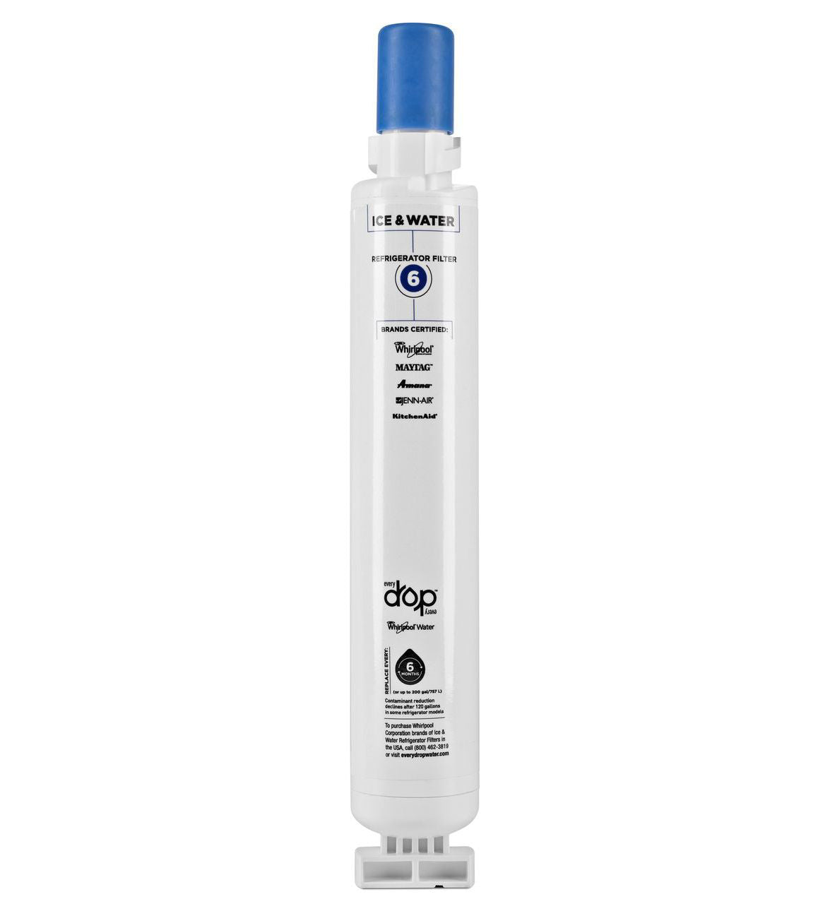 EDR6D1 Whirlpool EveryDrop® Ice and Water Refrigerator Filter 6 (Dark Blue)