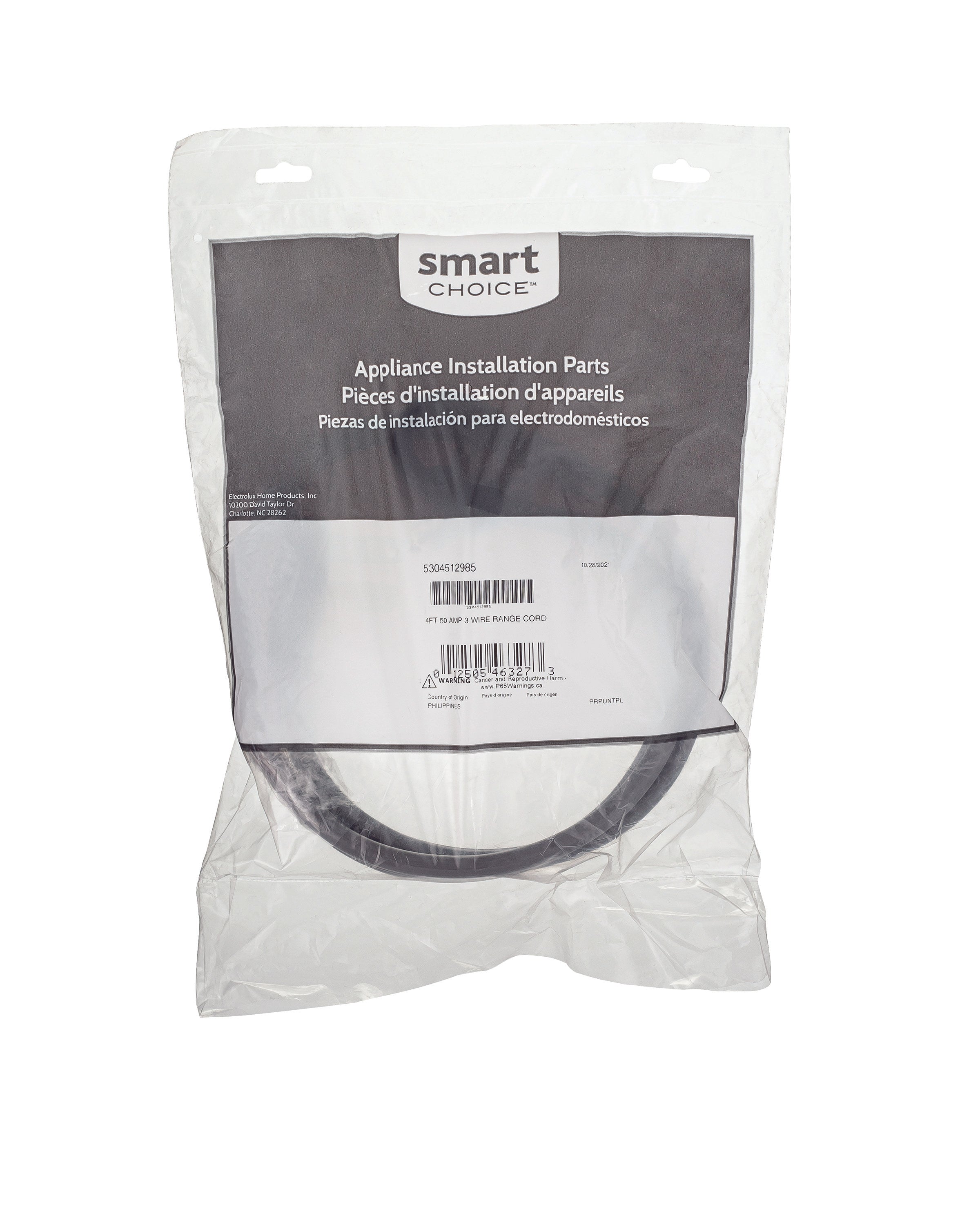 5304512985 Frigidaire 4 Ft 50 Amp 3 Wire Receptacle OEM replacement